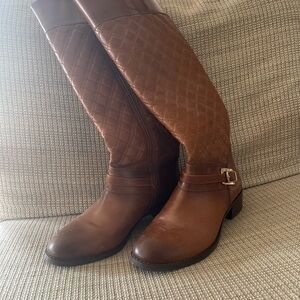 Alex Marie Brown Leather Heeled Boots